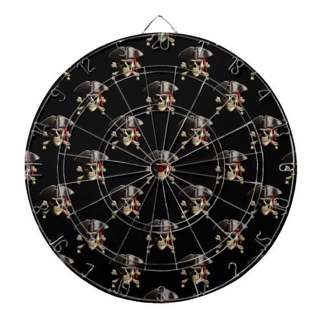 Jeu De Fléchettes Crâne et chapeau de pirate (Devant)