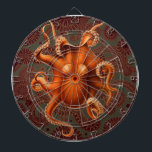 Jeu De Fléchettes Créature du monstre de la mer d'Octopus Cephalapod<br><div class="desc">Vintage Otopus rouge céphalopode Cette image vintage de pieuvre a été prise d'un journal scientifique des années 1800. La pieuvre rouge montre tous ses bras,  avec des tentacules,  et est une pieuvre très mignonne pour nos cadeaux.</div>