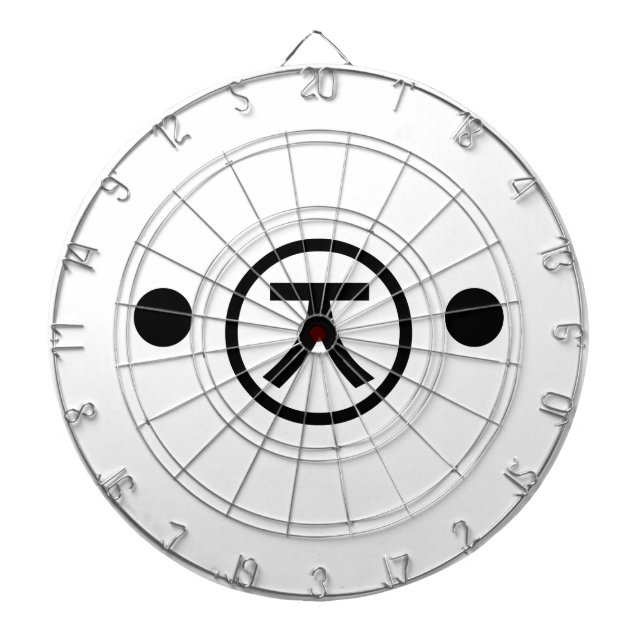 Jeu De Fléchettes Cute Kuma Bear Kaomoji Emoticon japonais Texte Art (Devant)