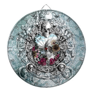 Jeu De Fléchettes Dans le crâne de paysage de miroir