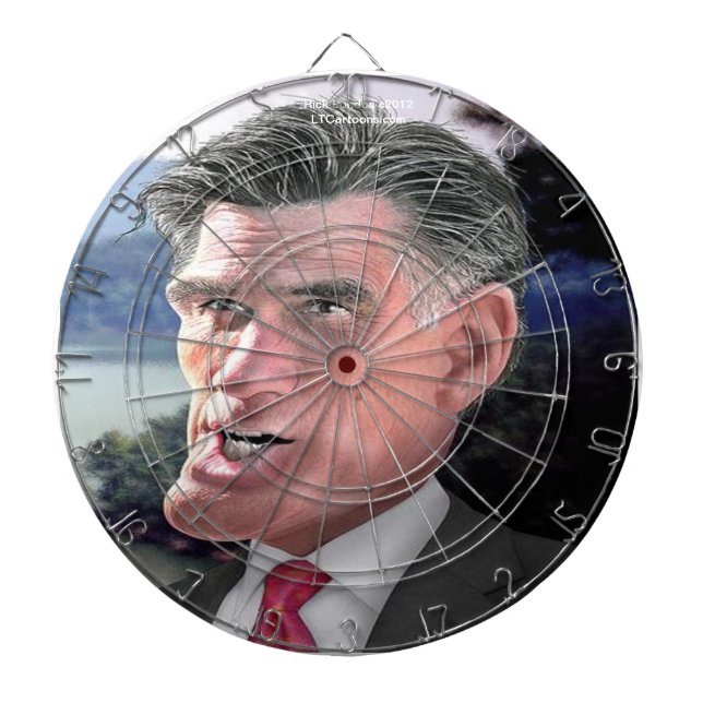 Jeu De Fléchettes Dartboard drôle de Mitt Romney par Rick London (Devant)