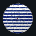 Jeu De Fléchettes Décor Nautique<br><div class="desc">Décor à rayures horizontales bleu marine. Un cadeau nautique moderne qui fera une impression sur,  ou hors du bateau. Utilisez le lien "Demandez à ce concepteur" pour nous contacter avec vos demandes de design spécial ou pour obtenir de l'aide pour répondre à vos besoins de projet de personnalisation.</div>