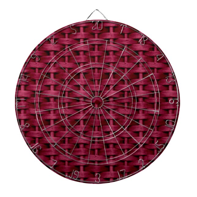 Jeu De Fléchettes Design graphique en osier rouge (Devant)
