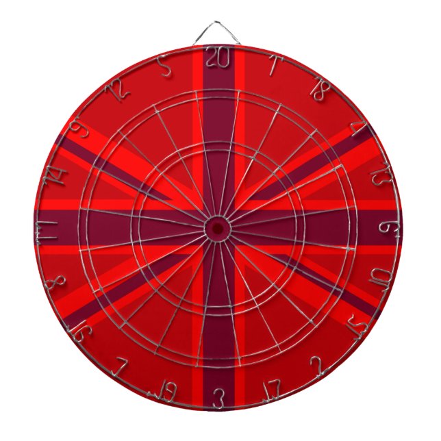 Jeu De Fléchettes Design Union Jack à accent rouge (Devant)
