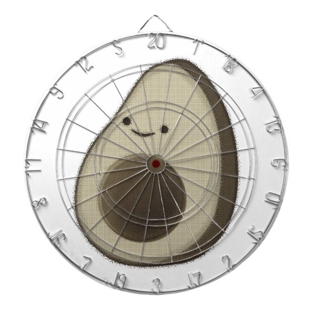 Jeu De Fléchettes Dessin Avocado de style vintage (Devant)