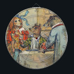 Jeu De Fléchettes Dîner de chien victorien Dress Doggy<br><div class="desc">Illustration d'antiquité - Chiens qui sont habillés correctement pour le dîner - Cette image vintage douce d'un chien heureux qui savoure son repas est un cadeau merveilleux pour les amoureux de les chiens. La chienne porte une belle longue robe victorienne colorée, et elle porte un casquette chien. Le beau chien...</div>