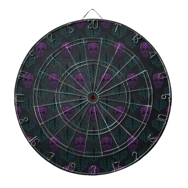 JEU DE FLÉCHETTES DOMMASK SKULT TURQUOISE PURPLE (Devant)