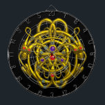 Jeu De Fléchettes DRAGONS D'OR À DOUBLE, Noir<br><div class="desc">Bijou d'or avec noeuds celtiques et pierres précieuses; design élégant et unique de dragons celtiques. Modélisation et rendu 3D très précis par Bulgan Lumini .Part de la série Hyper Talismans, </div>