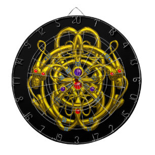 Jeu De Fléchettes DRAGONS D'OR À DOUBLE, Noir