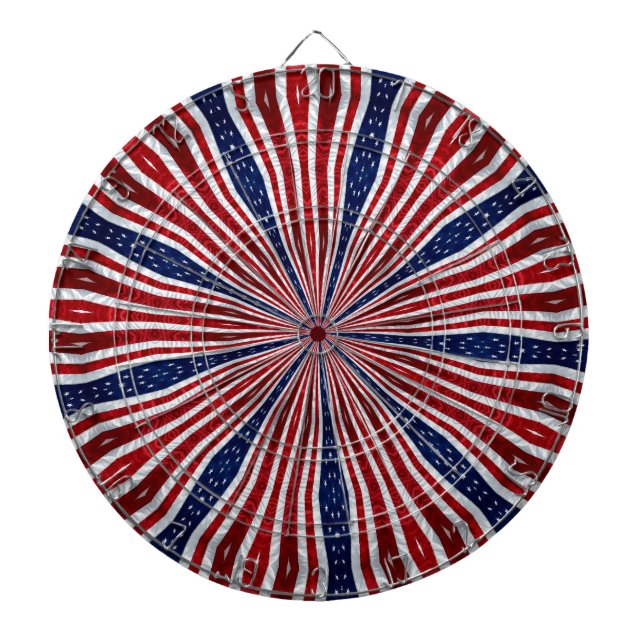 Jeu De Fléchettes Drapeau américain Kaleidoscope Abstrait 2 (Devant)