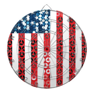 Jeu De Fléchettes drapeau américain vertical