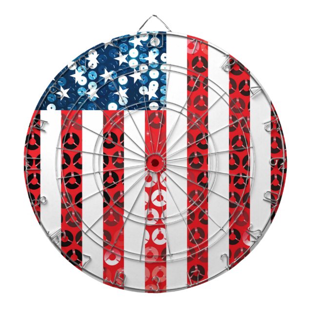 Jeu De Fléchettes drapeau américain vertical (Devant)