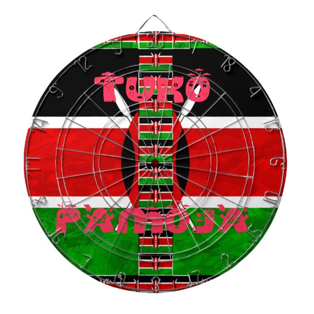 Jeu De Fléchettes Drapeau du Kenya : Tuko Pamoja - Conception d'art  (Devant)