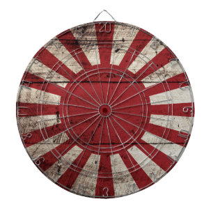 Jeu De Fléchettes Drapeau du Soleil Levant du Japon sur un vieux gra