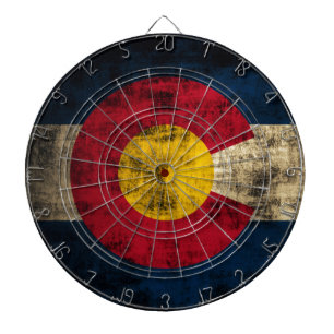 Jeu De Fléchettes Drapeau Grunge Colorado