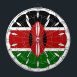 Jeu De Fléchettes Drapeau Jambo Kenyan<br><div class="desc">Drapeau Jambo Kenyan. Beau drapeau kényan rond extraordinaire avec trous ovales juste à côté de la marge. La célèbre couleur rouge sur le drapeau du Kenya symbolise le sang versé pendant la lutte pour l'indépendance sous la domination britannique de l'Afrique de l'Est afin d'obtenir la liberté. D'un autre côté, la...</div>
