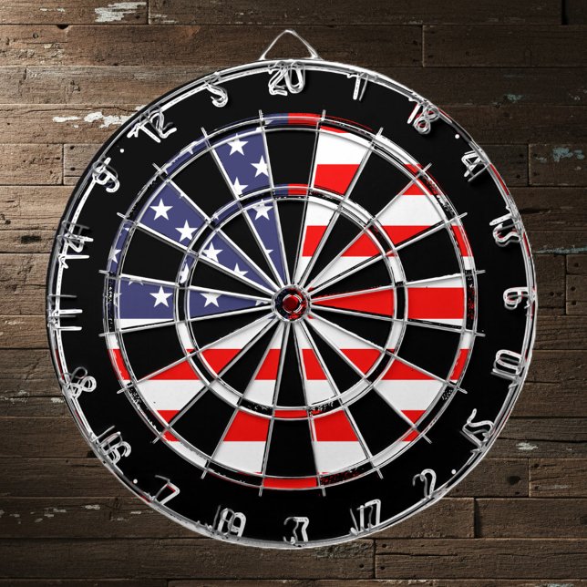 Jeu De Fléchettes Drapeau phare américain patriotique | Grungy (American flag dartboard)