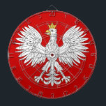 Jeu De Fléchettes Eagle polonais<br><div class="desc">Cette conception est basée sur l'aigle blanc trouvé dans le manteau des bras national de la Pologne.</div>