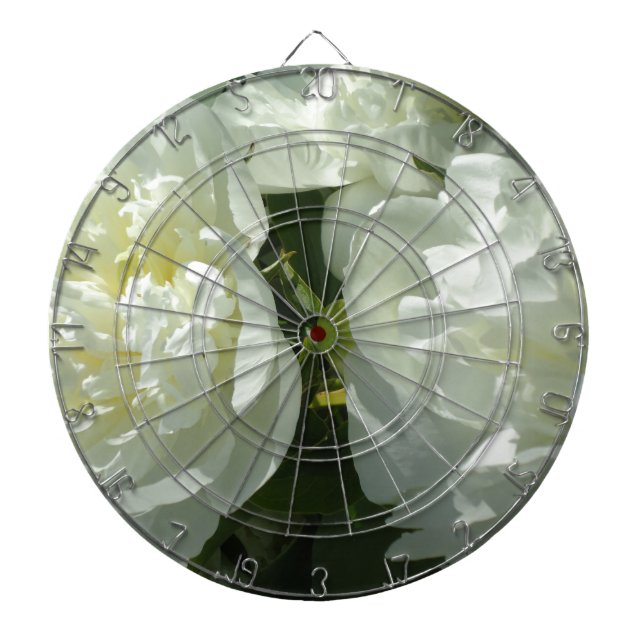 Jeu De Fléchettes Elégant blanc peony floral blanc photo (Devant)