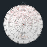 Jeu De Fléchettes Elégant Rose Gold Dots Mandala<br><div class="desc">Cette superbe impression d'image de mandala combine des éléments géométriques en or rose avec un motif de specks confetti, ce qui donne un design chic et féminin. La fleur de mandala et les points roses rousses adoucissent l'ensemble, tandis que les formes géométriques se fondent harmonieusement dans un cercle de fleurs....</div>