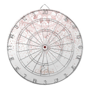 Jeu De Fléchettes Elégant Rose Gold Dots Mandala