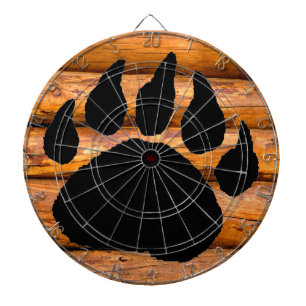 JEU DE FLÉCHETTES EMPREINTE DE PATTE ET RONDINS D'OURS