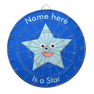 Jeu De Fléchettes Étoile de célébration bleu vif personnalisée pour 