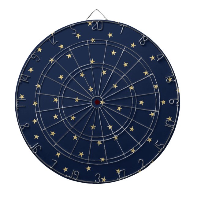 Jeu De Fléchettes Étoiles Marine Et Or (Devant)