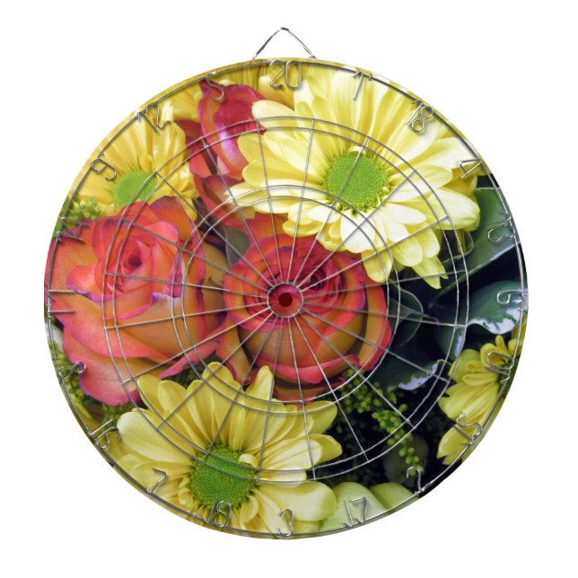 Jeu De Fléchettes Faisceaux jaunes et roses rouges (Devant)