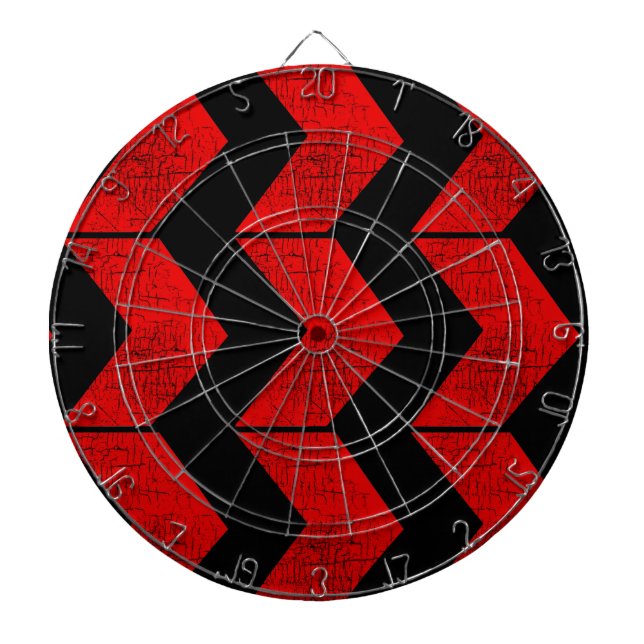 Jeu De Fléchettes flèches motif rouge (Devant)