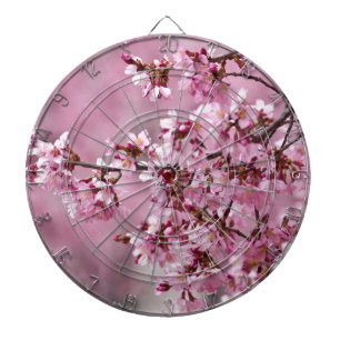 Jeu De Fléchettes Fleurs de Cerisier Sakura Pastel Rose Calquees