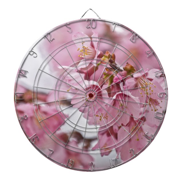 Jeu De Fléchettes Fleurs de cerisier Sakura rose pâle (Devant)