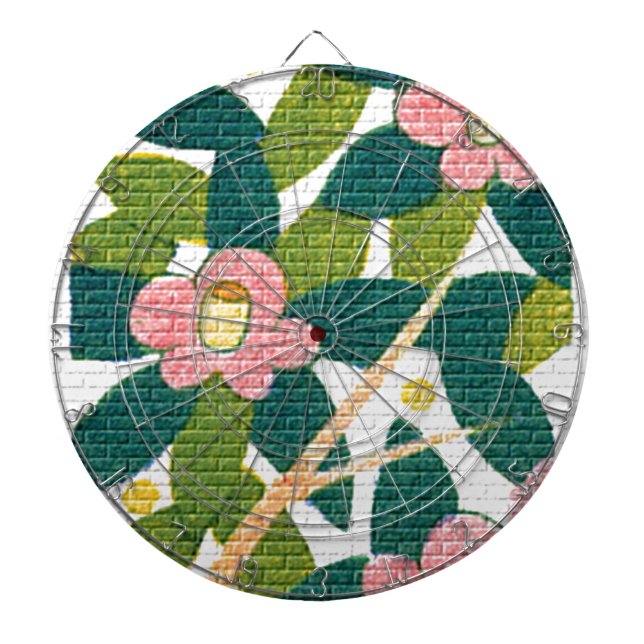 Jeu De Fléchettes Floral élégant et vignes (Devant)