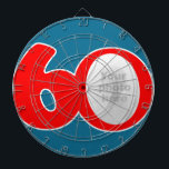 Jeu De Fléchettes Fun 60e rouge & bleu ajouter votre propre carte ph<br><div class="desc">Un joli tableau de fléchettes photo de 60e anniversaire en rouge,  et en bleu. Conçu pour vous pour ajouter à la photo de votre récipiendaire de 60e anniversaire du passé ou une photo amusante actuelle. Produit par Sarah Trett. Un cadeau amusant pour un soixantième anniversaire.</div>