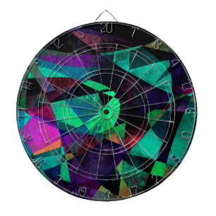 Jeu De Fléchettes Géométrique, Colorée, Grungy Art Abstrait