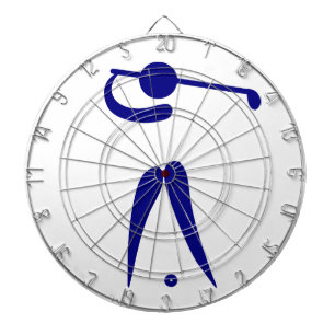 Jeu De Fléchettes Golf Player Blue White Sports, ajouter du texte et
