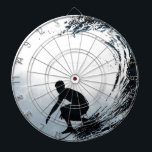 Jeu De Fléchettes Grand surfer de vague<br><div class="desc">Conçu pour des surfers,  ajoutez texte nommé/fait sur commande si nécessaire. Image ©riverme*2012.</div>