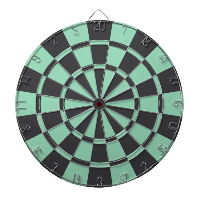 Jeu De Fléchettes Gris et menthe de charbon de bois (Devant)