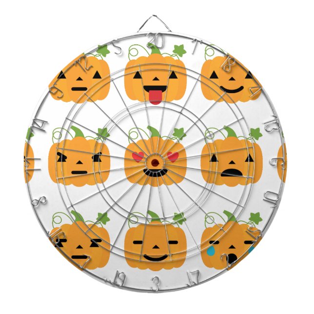 Jeu De Fléchettes halloween citrouille emojis (Devant)
