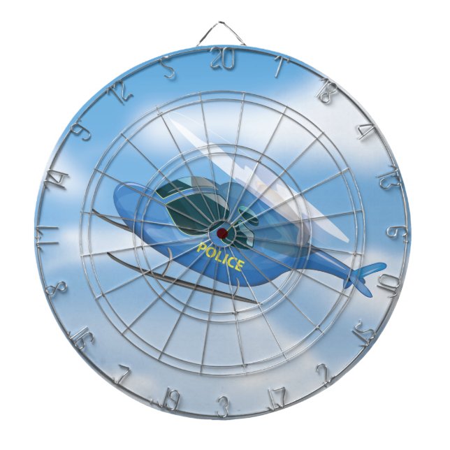 Jeu De Fléchettes Hélicoptère de police (Devant)