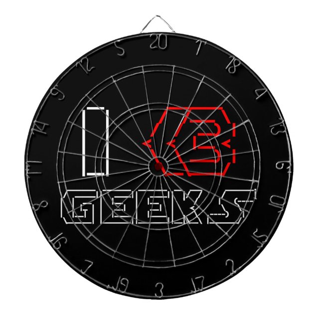 Jeu De Fléchettes I Heart Geek ASCII ART (Devant)