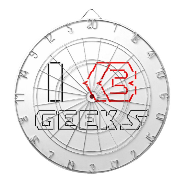 Jeu De Fléchettes I Heart Geek ASCII ART (Devant)