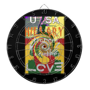 Jeu De Fléchettes Impression d'art de Hillary aux couleurs Rasta Rou