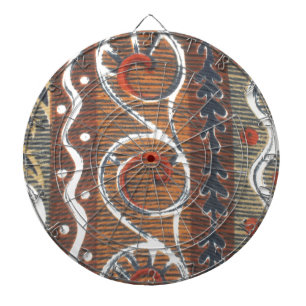 Jeu De Fléchettes Impression d'art motif africain vintage