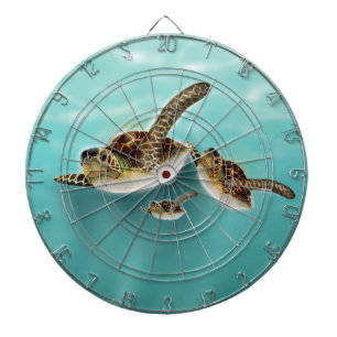 Jeu De Fléchettes Impression d'art Tortues marines.