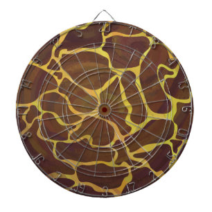 Jeu De Fléchettes Imprimerie Brown et jaune