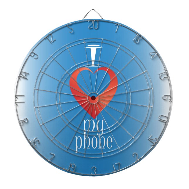 Jeu De Fléchettes J'adore mon téléphone (Devant)