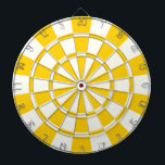 Jeu De Fléchettes Jaune Doré Et Blanc<br><div class="desc">Cible de flechettes Jaune Et Blanche D'Or</div>
