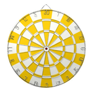 Jeu De Fléchettes Jaune Doré Et Blanc