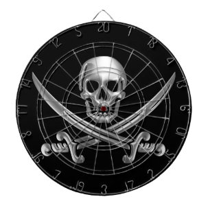 Jeu De Fléchettes Jolly roger de chrome